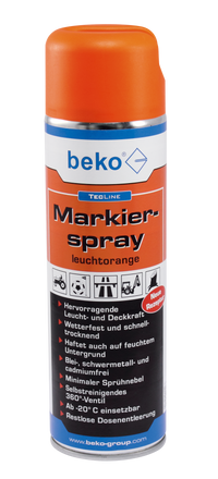 BEKO TECLINE MARKIERSPRAY 500 ML  LEUCHTORANGE 2947500