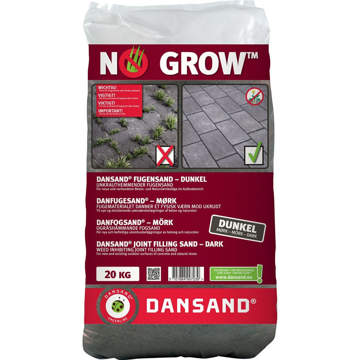 Dansand ,,Now Grow'' Fugensand dunkel 20kg