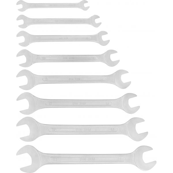 Gabelschlüsselsatz 8-tlg. 6-22 DIN3110 Chrome Vanadium