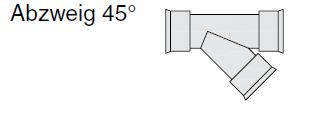 Eurodrain Abzweig 45° / Schrägstück