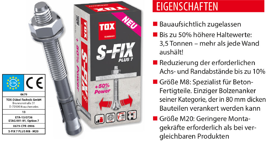 Bolzenanker S-FIX Plus